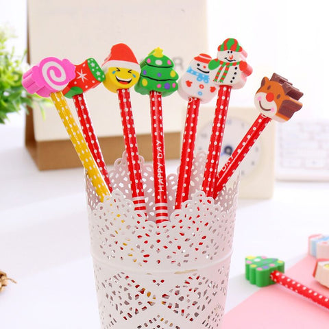 10 Christmas Theme Pencils