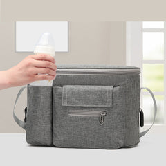 Baby Stroller Bag with Tissues and Bottle Pockets