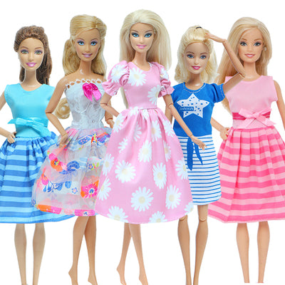 5 pcs Doll Clothes Fashion Dresses