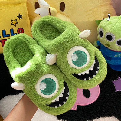 Funny Green Monsters Warm Slipper