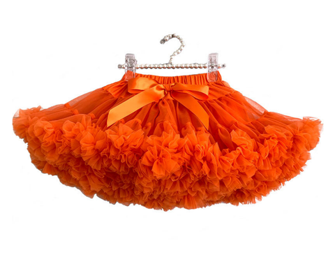 Girls Orange Tutu Skirt