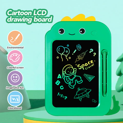 Green Dinosaur LCD Drawing Tablet