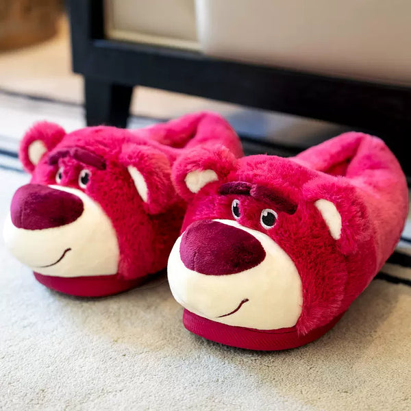 Pink Bear Winter Warm Slipper