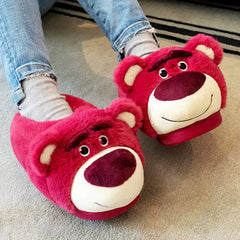 Pink Bear Winter Warm Slipper