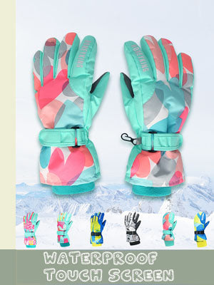 Girls Waterproof Touchscreen Winter Gloves