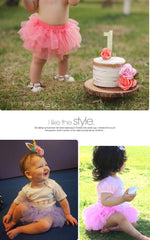 Baby Girls Rainbow Tutu Skirt with Flower Headband