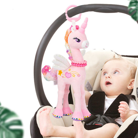 Pink Unicorn Bed and Stroller Toy