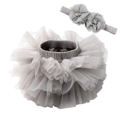 Baby Girls Violet Tutu Skirt with Flower Headband