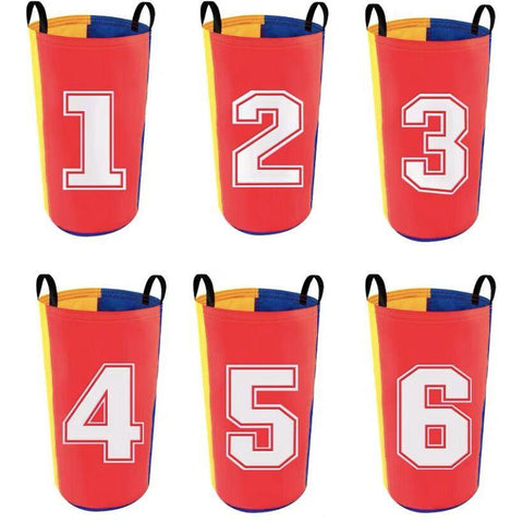 Set of 6 Numbers Race Bags