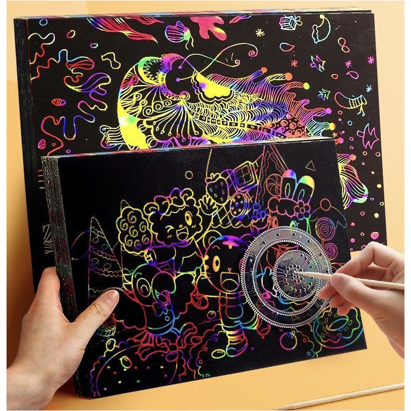 Rainbow scratch paper art ideas, SCRATCH PAPER ART