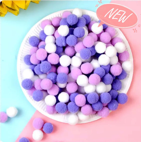 Ombre Pom Poms Purple