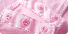 Pink Long Sleeve Buttons Crotch Closure Leotard