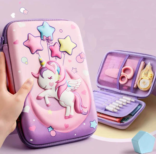 Large Unicorn Stars Pencil Case