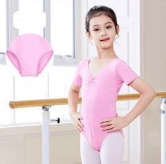 Pink Short Sleeve Pull-On Leotard